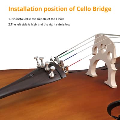 Cxxss Full Side 4/4 Matte Natural Color Spruce Panel Cello with Bag Bow Rosin Bridge Strings image 9