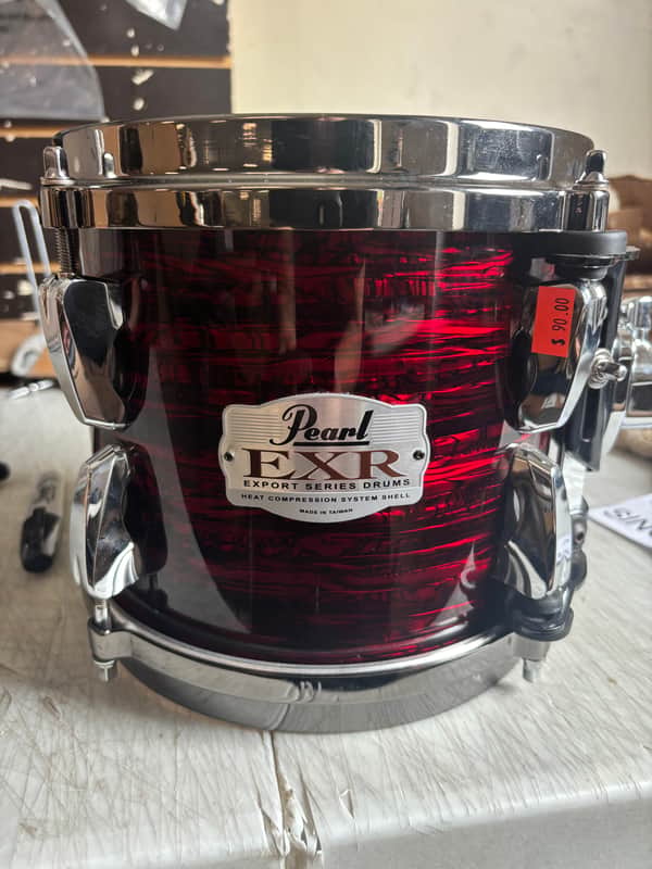 Used Pearl EXR 8"x7" Tom - Strata Red with Die Cast Hoops image 1