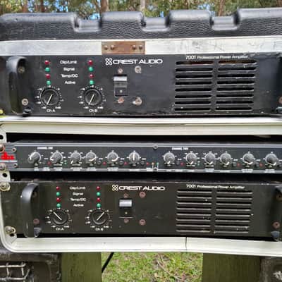 PA system portable EV SX200 tops, EV TL606 subs, Crest 7001 amps, DBX crossover Electrovoice 1990's image 6
