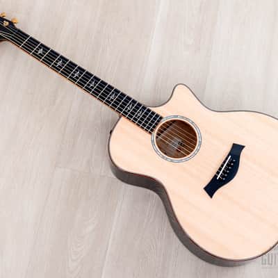 2023 Taylor Custom Grand Auditorium Acoustic Electric Guitar Trans Black w/ Lutz Spruce + Flame Maple image 13