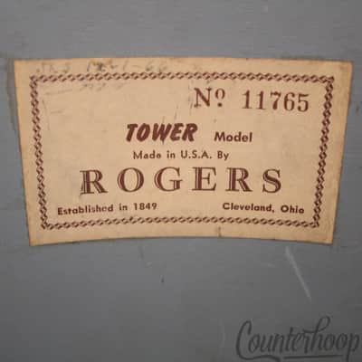 Rogers 13x9"Champagne Sparkle Cleveland Tower Model Tom Drum Vintage Ohio PreCBS image 9