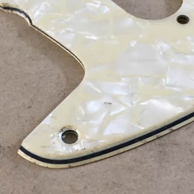 Aged Vintage Reissue USA Relic Pickguard Fender Mustang Guitar Aged Cream Pearl image 11