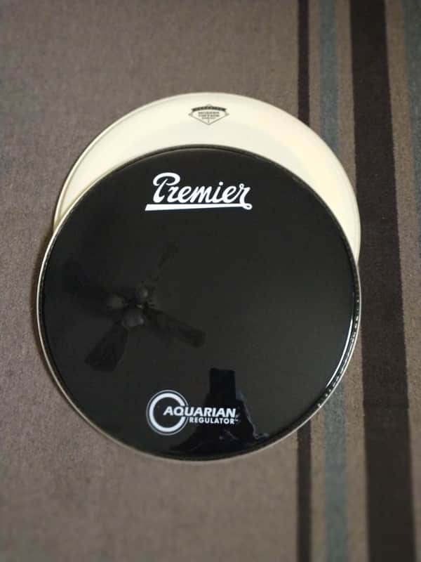 20" Premier Logo Aquarian and MV Drumheads image 1
