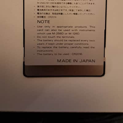 Roland M-256E Memory Card 256 kBit - new battery - for ROLAND D-70, D-50, D-20, D-110, U-20, A-80, JV-1080, JV-2080 image 2