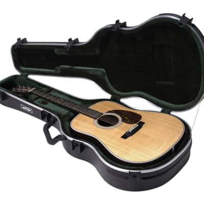 SKB Cases Acoustic Dreadnought Deluxe and 12-String Guitars Hardshell Case with Contoured Arched Lid, TSA Latch, Over-Molded Handle, and EPS Foam Interior image 3