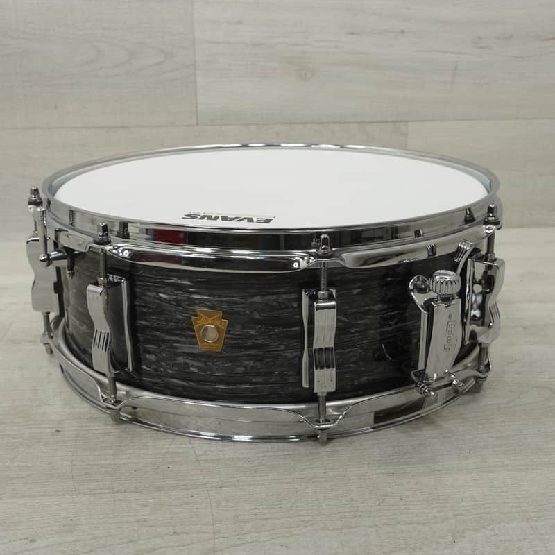 Ludwig 14x5 Legacy Mahogany Jazz Festival Wood Snare Drum - Black Oyster Pearl image 1