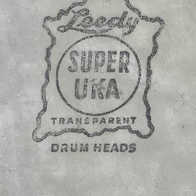 *Leedy Super Uka Transparent Snare Resonant 12"Calf Skin Slunk Drum Head 30s EXC image 2