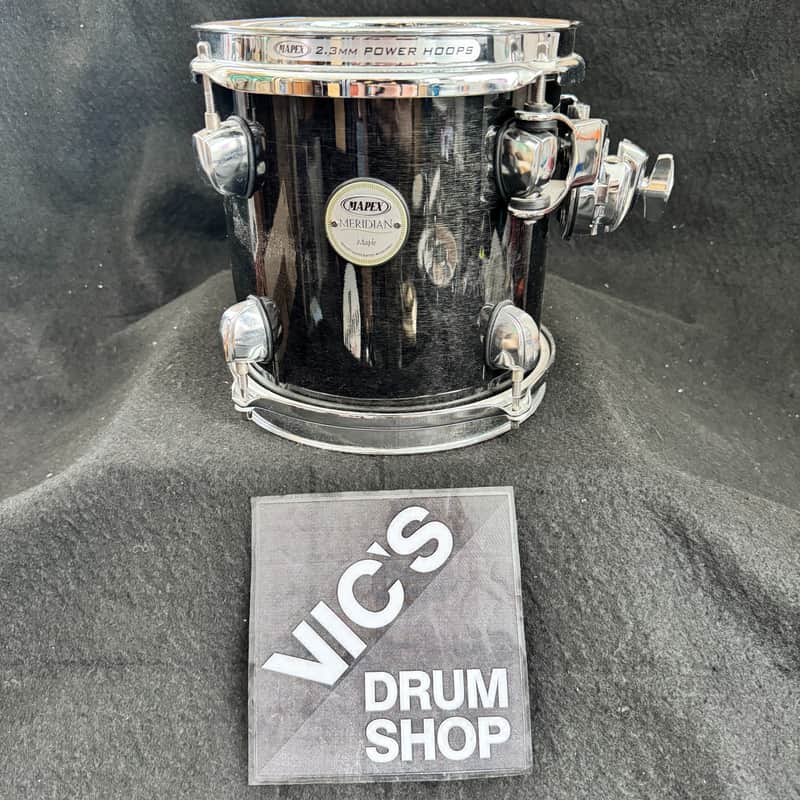 Mapex Meridian Maple 8"x8" Rack Tom, Gloss Transparent Black, Used image 1