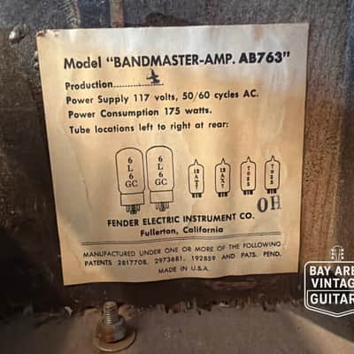 1965 Fender Bandmaster AB763 Head & Cab | Pre-CBS | Original Transformers | Excellent Condition image 7