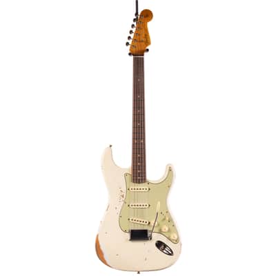 Fender Custom Shop Limited Edition 1964 L-Series Stratocaster Heavy Relic Aged Olympic White (915) image 9