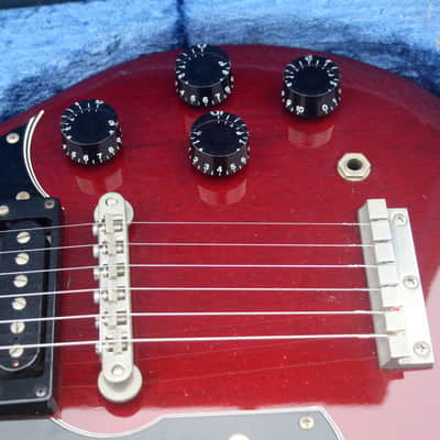 Burny  Jimmy Page Red RSG-140 Double Neck Guitar CIRCA 1992 Cherry Red image 9