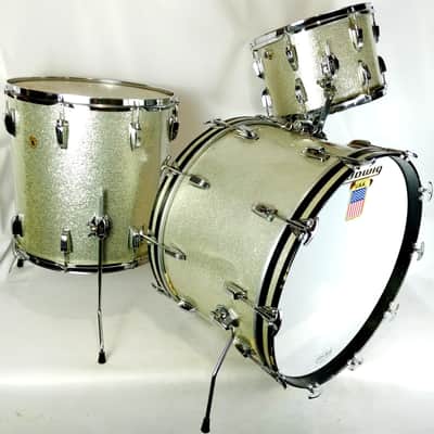 Ludwig 22,13,16"Silver Sparkle 60s"Super Classic"Drum Set Vintage'68 Natural Mpl image 1