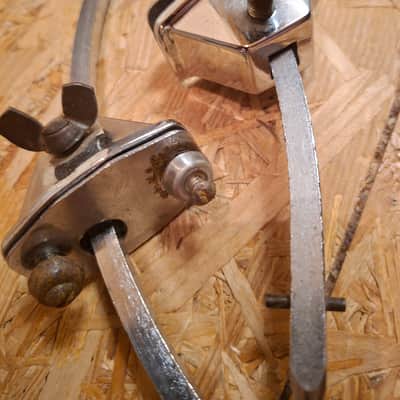 Ludwig Ludwig Small Curved Spurs With Mounts7/16” Bass Kick Drum 1960s - Chrome image 2