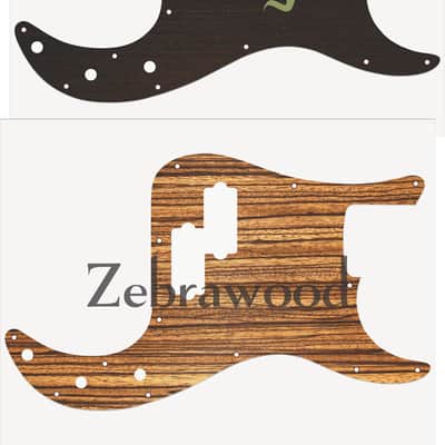 Van Dyke-Harms Fender Precision Bass Pickguard, Single, Many Exotic Hardwoods, 10 or 13 hole, P-Bass image 7