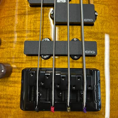 Spector Left Handed modified Euro bolt 4 2024 - Tobacco burst with roasted maple neck image 8