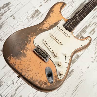 Fender Custom Shop Andy Hicks Master Built 1962 Roasted Stratocaster Ultimate Relic - Shell PInk image 13