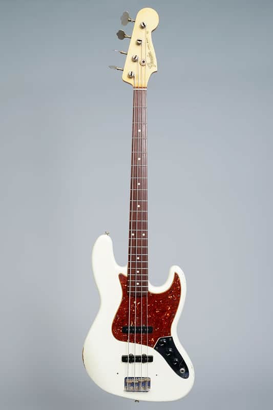 Fender Custom Shop 1964 Jazz Bass Relic - Olympic White | Reverb