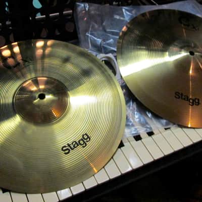 Stagg CX series 13" Medium Hi-Hat Cymbals (Pair) 2020s NOS image 1