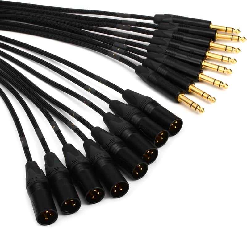 Mogami Gold 8 TRS-XLRM 8-channel 1/4 inch TRS Male to XLR Male Snake - 5 foot image 1
