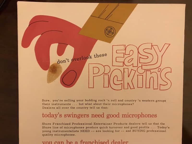 Shure Franchise Dealer invite 'Easy Pickin's' 1966 image 1