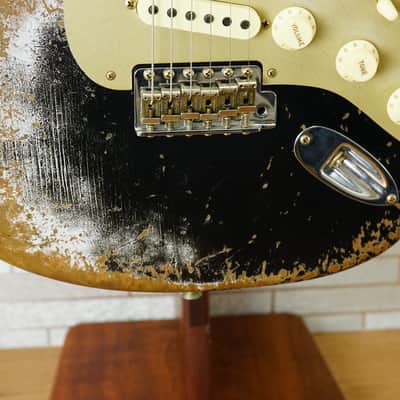 Fender Custom Shop 2025 LTD Roasted Bighead 1966 Stratocaster Super Heavy Relic - Aged Black image 6