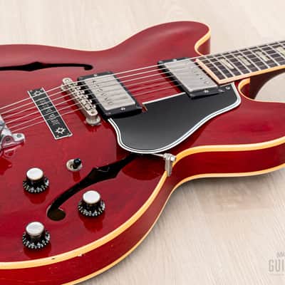 1962 Gibson ES-335 TDC Vintage Semi-Hollow Guitar Cherry w/ Bigsby, Pat # Pickups, Lifton Case image 7