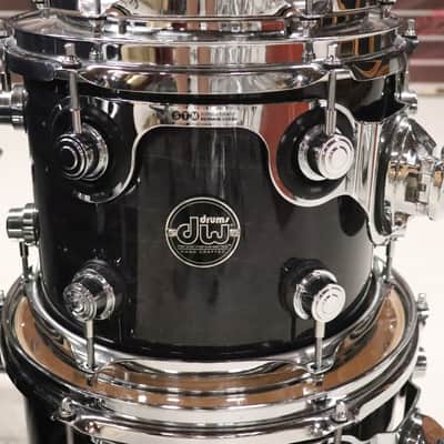 DW Performance Black Lacquer 5pc Drum Kit Set 22,16,12,10,8" image 10