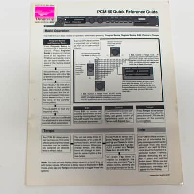 Lexicon PCM 80 Digital Effects Processor User Manual & Reference Guide image 6