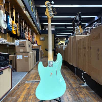 Fender Custom Shop Limited 1964 Jazz Bass Relic Aged Surf Green w/Hard Case image 6