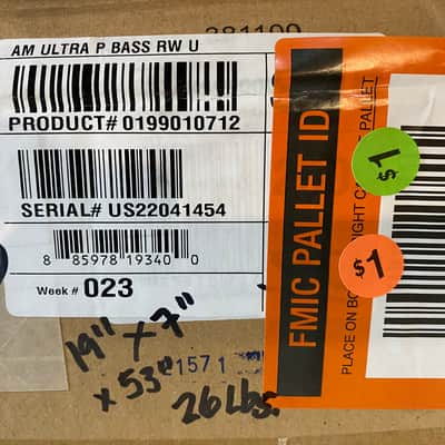 Fender American Ultra Precision P Bass RW Ultraburst #US22041454  8lbs 134.6 oz. USA image 17