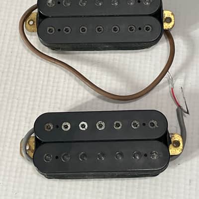 1990's Japan Ibanez RG7420 RG-7 7 String Black Neck & Bridge Humbucker Pickup Set image 1