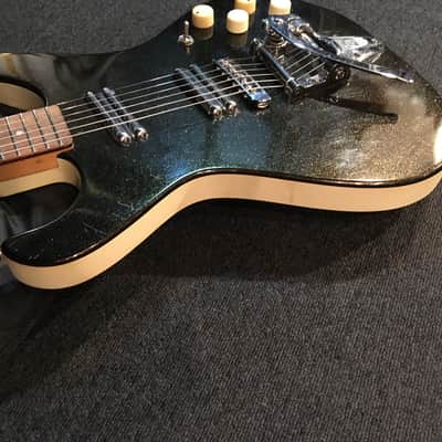 No.075423 Rare!! DANELECTRO HOTED Black Metallic EX--- image 6