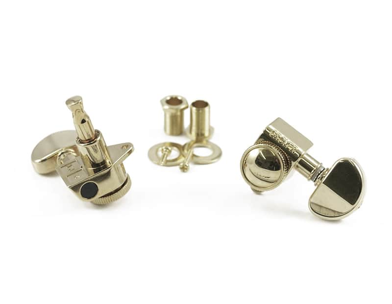 Genuine Grover 502N Roto-Grip Locking Rotomatic 3x3 tuners, Nickel image 1