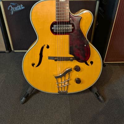 Harmony H65 Hollow Body Archtop Electric Guitar w/Case -Sherry Blonde (1956-1960) image 3