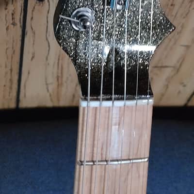 Custom Full size "Mini" Flying V Black and Gold sparkle image 9