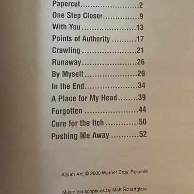 Linkin Park - Hybrid Theory - Guitar tab / tablature Book image 3