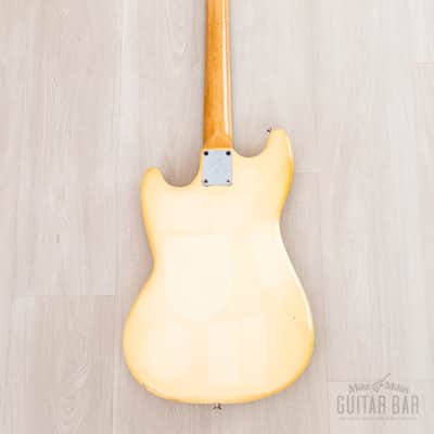 1981 Fender Mustang Vintage Offset Guitar Olympic White w/ Case image 3