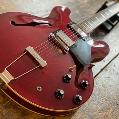 Greco Vintage SA-550 Semi-Acoustic Late 1970's Persimmon Red w/ Hardcase image 3