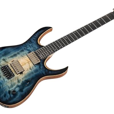 Mayones Duvell 6 Elite Curly Poplar - Turquoise Iris image 1