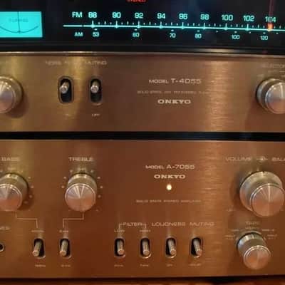 Onkyo A-7055 + T-4055 Rare Vintage Mint Amplifier Tuner Set Serviced Warranty image 23
