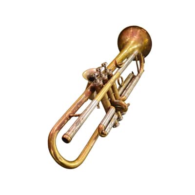 SVintage Soviet Bb Trumpet “Pompovaya Truba” No. 3461 — Moscow Musical Instrument Factory — 1970s — Brass & Silver Finish with Original Velvet Case image 3