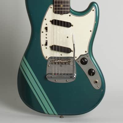 Fender Competition Mustang Solid Body Electric Guitar (1971), ser. #320028, original grey hard shell case. image 3
