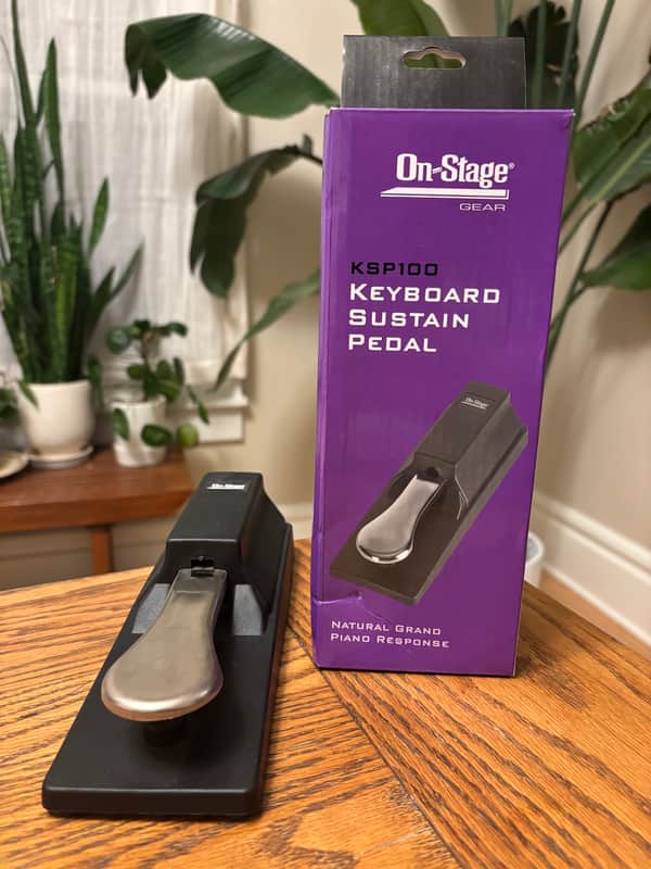On-Stage KSP100 Universal Keyboard Sustain Pedal 2010s - Black/Chrome image 1