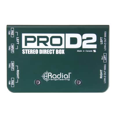 Radial ProD2 Dual Stereo Passive Direct Box Guitar Bass Keys PROAUDIOSTAR image 3