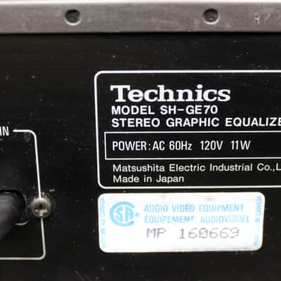 Technics SH-GE70 Stereo Graphic Equalizer - Vintage - RARE! image 9