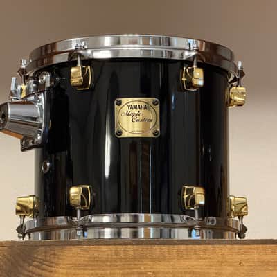1990's Yamaha Maple Custom 10/12/13/16/22 Black Lacquer Drum Kit image 19