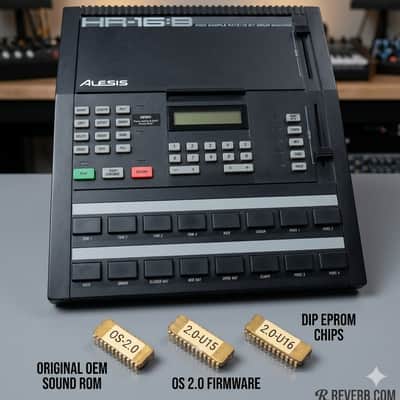 Alesis HR-16 / HR-16B EPROM Upgrade - Original OEM Sound ROM + OS 2.0 Firmware