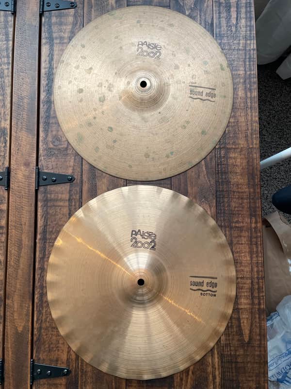 Paiste 14" 2002 "Black Label" Sound Edge Hi-Hat Cymbals (Pair) 1978 image 1