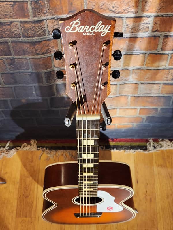 Vintage Barclay Acoustic Guitar 1969 Sunburst | Reverb