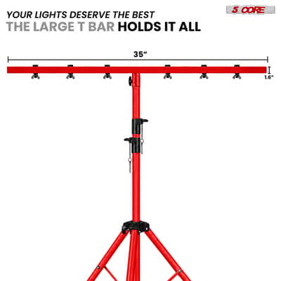 5 Core Light Stand T Bar Adjustable Tripod lighting Holder DJ Equipment image 6